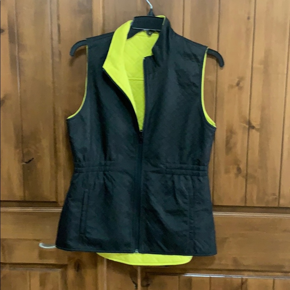 Black and yellow vest